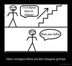 Vieno zmogaus lubos yra kito zmogaus grindys - 
