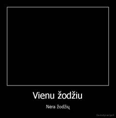 Vienu žodžiu - Nėra žodžių