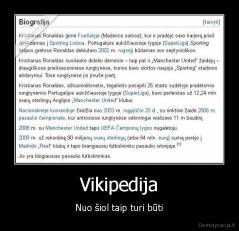 Vikipedija - Nuo šiol taip turi būti