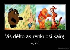 Vis dėlto as renkuosi kairę - o jūs?
