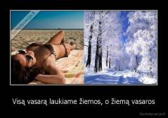Visą vasarą laukiame žiemos, o žiemą vasaros - 