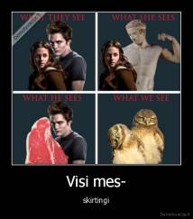 Visi mes- - skirtingi