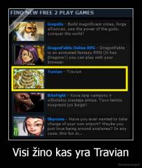 Visi žino kas yra Travian - 
