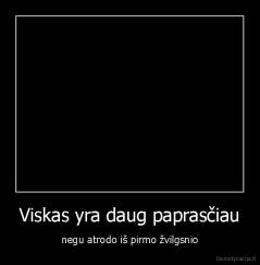 Viskas yra daug paprasčiau - negu atrodo iš pirmo žvilgsnio