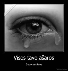 Visos tavo ašaros - Buvo netikros
