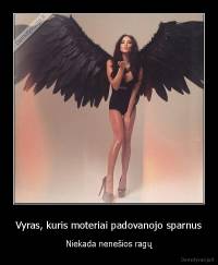 Vyras, kuris moteriai padovanojo sparnus - Niekada nenešios ragų