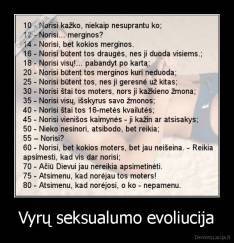 Vyrų seksualumo evoliucija - 