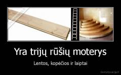 Yra trijų rūšių moterys - Lentos, kopėčios ir laiptai