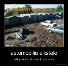 automobiliu eikstele - pati kompfortiskiausia ir svariausia