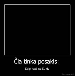 Čia tinka posakis:  - Kaip katė su Šuniu