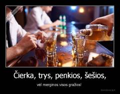Čierka, trys, penkios, šešios, - vėl merginos visos gražios! 