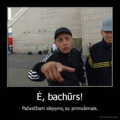 Ė, bachūrs! - Pažaidžiam slėpynių su primušimais.