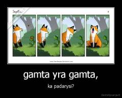 gamta yra gamta, - ka padarysi?