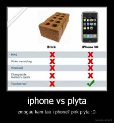 iphone vs plyta - zmogau kam tau i phone? pirk plyta :D