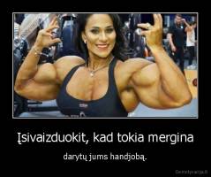 Įsivaizduokit, kad tokia mergina - darytų jums handjobą.