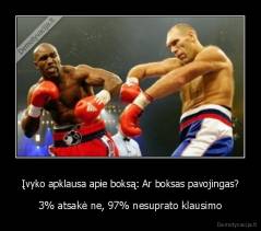 Įvyko apklausa apie boksą: Ar boksas pavojingas? - 3% atsakė ne, 97% nesuprato klausimo