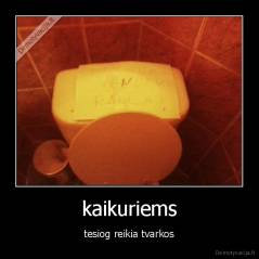 kaikuriems - tesiog reikia tvarkos