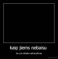 kaip jiems nebaisu  - tai yra didelis adrenalinas
