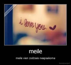 meile - meile vien zodziais neapsakoma