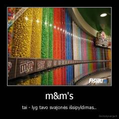 m&m's - tai - lyg tavo svajonės išsipyldimas..