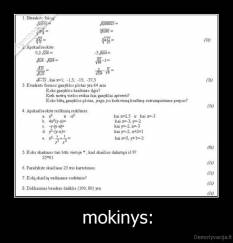mokinys: - 