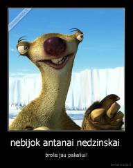 nebijok antanai nedzinskai  - brolis jau pakeliui!