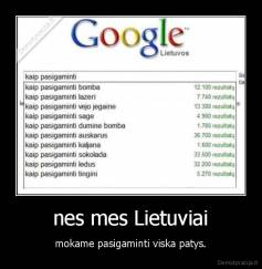 nes mes Lietuviai - mokame pasigaminti viska patys.