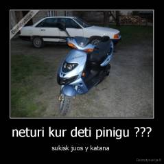 neturi kur deti pinigu ??? - sukisk juos y katana 