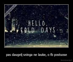 pas daugelį sninga ne lauke, o fb postuose - 