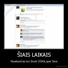 ŠIAIS LAIKAIS - Facebook'as turi žinoti VISKĄ apie Tave