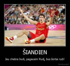 ŠIANDIEN - Jau chebra budi, pagausim Rudį, bus šortai rudi!