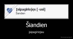 Šiandien - įsipagiriojau
