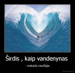 Širdis , kaip vandenynas  -  - niekada neužšąla 