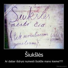 Šiukšlės - Ar dabar išdrysi numesti šiukšle mano kieme???