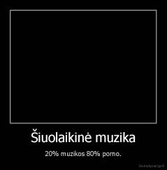 Šiuolaikinė muzika - 20% muzikos 80% porno.