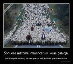 Šonuose matome influencerius, kurie galvoja, - kad eina prieš sistemą, bet nesupranta, kad jie vistiek yra sistemos dalis