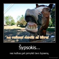 Šypsokis... - nes kažkas gali įsimylėti tavo šypseną.