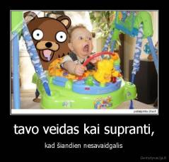 tavo veidas kai supranti, - kad šiandien nesavaidgalis 