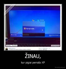 ŽINAU, - kur pigiai perrašo XP