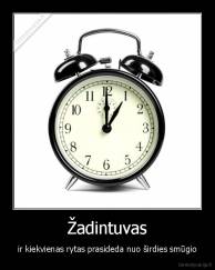 Žadintuvas - ir kiekvienas rytas prasideda nuo širdies smūgio