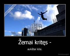 Žemai kritęs - - aukštai kilsi.