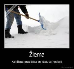 Žiema - Kai diena prasideda su kastuvu rankoje