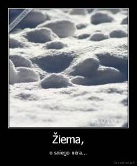 Žiema, - o sniego nėra...