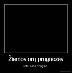 Žiemos orų prognozės - Retai kada džiugina. 
