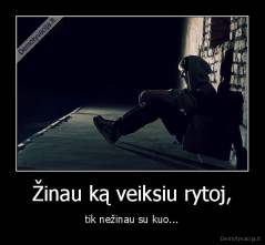 Žinau ką veiksiu rytoj, - tik nežinau su kuo...