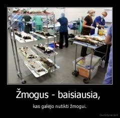 Žmogus - baisiausia,  - kas galėjo nutikti žmogui.