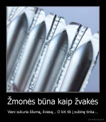 Žmonės būna kaip žvakės - Vieni sukuria šilumą, šviesą... O kiti tik į subinę tinka...