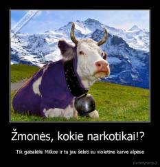 Žmonės, kokie narkotikai!?  -  Tik gabalėlis Milkos ir tu jau šėlsti su violetine karve alpėse
